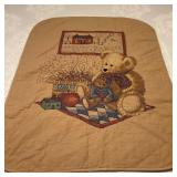 Old Teddies Quilt Stamped Cross Stich Lap Quilt