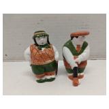 Golfer Man and Woman Salt and Pepper Shakers