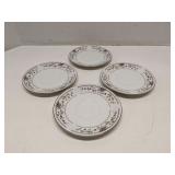 Set of 4 Claremont porcelain china plates, Japan