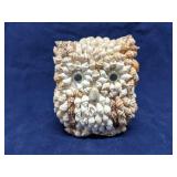 Vintage Seashell Owl Figurine