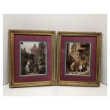 2 framed prints - 'Der Abschied' Carl Spitzwig &