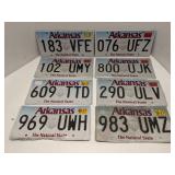 Lot of 8 Arkansas license plates