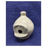 Vintage green ceramic birdhouse