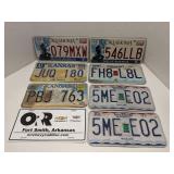 Lot of 8 license plates