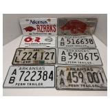 Lot of 8 Arkansas license plates