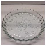 Vtg Anchor Hocking Savannah Clear 10' Quiche Pan