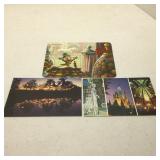 Lot of 3 Disney Postcards Unused