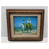 Framed lenticular cowboy art