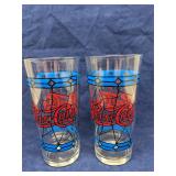 Lot of 2 Pepsi-Cola glasses