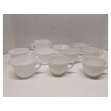 Group of milk glass cups