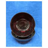 Lot of 2 Ruby red serving bowls
