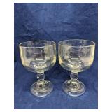 Pair of large Margarita glasses