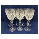 Set of lead crystal wine glasses, made Hungary
