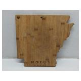 Arkansas shaped wood cutting board