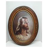 Warner Sallman ï¿½Head of Christï¿½ print, Oval Frame