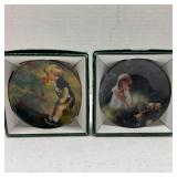 2) Porcelain Collector Plates Art by Donald Zolan