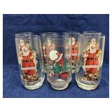 Group of vintage Coca-Cola glasses