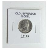 Lot of 2 Jefferson Nickels - 1940 & 1948