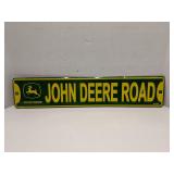John Deere Road metal street sign