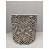Macrame basket/ trashcan?