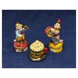 Lot of 3 trinket boxes - Clowns & cup