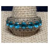 Sterling Silver 925 Blue Topaz ring