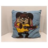 1993 Tasmanian Devil Looney Tunes pillow