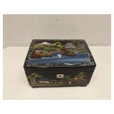 Japanese jewelry box w/ black lacquer finish