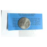 2000 Republic of Iiberia 10 dollar coin