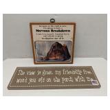 Lot of 2 wood signs