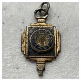 Vtg Carterville High School Charm Pendant Gold Ton