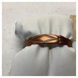 Solid Copper Cuff Bracelet Southwestern Pattern