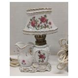 Lot of 2 mini porcelain lamps