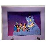 1996 Disney Store Lithograph Aladdin & The King of