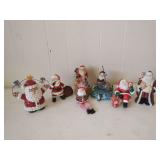 Group of Santa Claus figurines