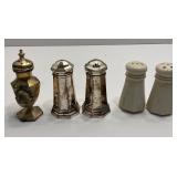 Group of Salt and Pepper Shackers 3 Silver Plate