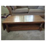 Drop leaf solid wood coffee table