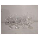 Group of stemware glasses
