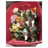 Tote of faux flowers