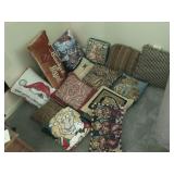 Group of throw pillows