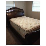 Solid wood Queen sized sleigh bed