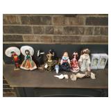 Group of items on fireplace