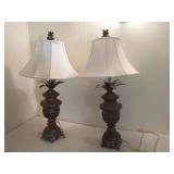 Pair of matched tamp lamps, 42' tall