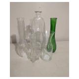 Group of glass vases