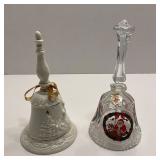 Lot of 2 Christmas Relaated Hand Bells