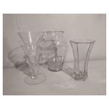 Group of glass vases