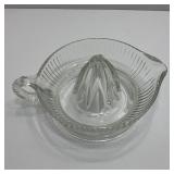 Vtg Depression Era Glass Citrus Reamer & Juicer