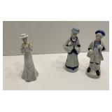 Porcelain Colonial Couple & Clapping Lady Figurine