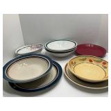 Lot of 10 Misc Plates, Bowls,Serving dishes
