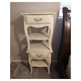 Pair white French country-style night stands